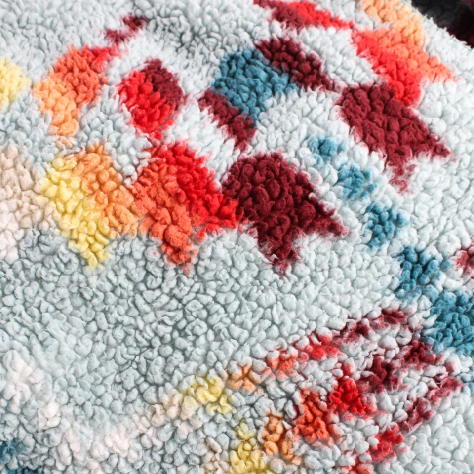 Pendleton Avra Valley Western Teal Mehrfarbiger Sherpa Fleece Überwurf 65" x 95" - Bild 3 von 4