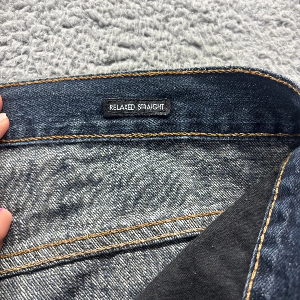 Vintage Calvin Klein Jeans Mens 36x34 Blue Dark Wash Cotton Relaxed Straight - Image 4 of 4