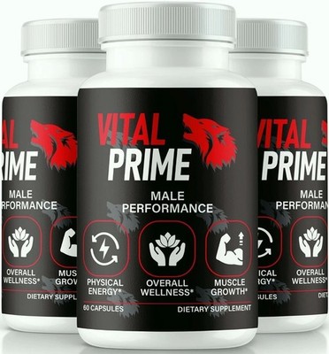(3 Pack) Vital Prime for Men, VitalPrime Pills for ed, Advanced Male Support 60c