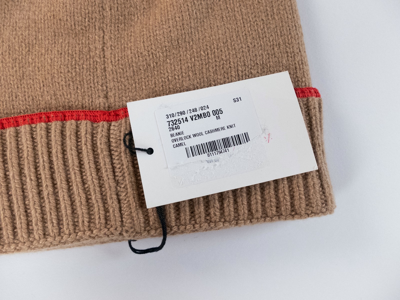 BOTTEGA VENETA camel color wool cashmere blend beanie hat Size Medium authentic image 2