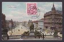 Postcard CZECHIA, Prague, Wenceslas Square