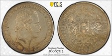 1865-A Austria 2 Thaler, Francis Joseph I - PCGS AU Detail, Very Rare Issue