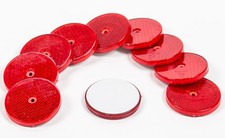 Reflektoren Set 10 Stück Sebstklebend Rücklicht LKW KFZ Anhänger Rund 62mm Rot