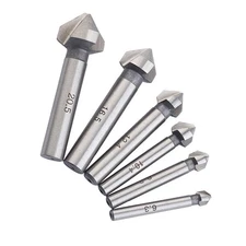 6Pieces Countersink Steel  Flute Chamfer Metric Drill 