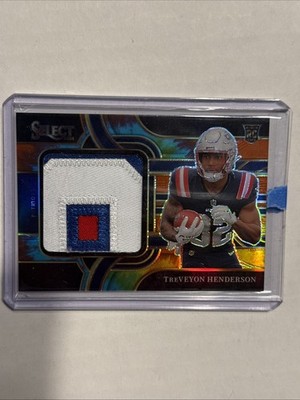 TREVEYON HENDERSON Rookie 2025 Select Tie-Dye Prizm Patch /25 Patriots