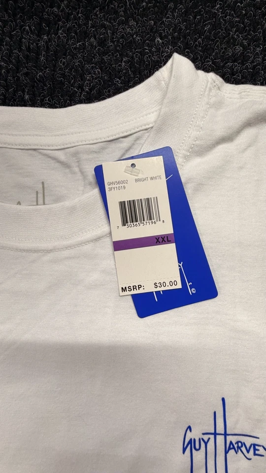 Camisa de pesca de manga larga blanca Guy Harvey para hombre TALLA XL Foto 4 de 4