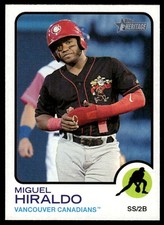 2022 Topps Heritage Minors Miguel Hiraldo #68 Vancouver Canadians