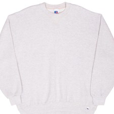 VINTAGE RUSSELL ATHLETIC BLANK GREY SWEATSHIRT 1990S XL MADE IN USA