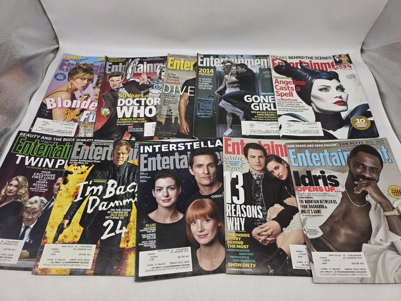 vtg ENTERTAINMENT WEEKLY MAGAZINE LOT 10 issues IDRIS twin peaks INNERSTELLAR