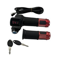 1 Pair EBike Throttle Grip, Universal Electric Bicycle Scooter Twist Red