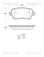 Triscan Bremsbelagsatz Scheibenbremse 8110 15043 FüR Fiat Croma 16V 194AXG1A