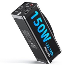 Portable Power Station 133.2 Wh/36000mAh Fast Charging, Rechargeable 150W Black