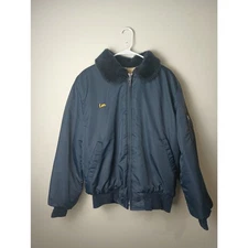 70s WearGuard Vintage Bomber Sherpa Lined Jacket Men's Large Blue 