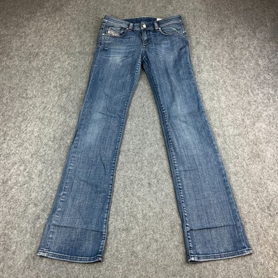 Diesel Damen Jeans Bootcut Flare 29 34 UK 10 Stretch Medium Wash Blau Ronhary