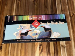 Mumu Art 35 Twin Tip Brush Pens Dual Tip Water-Based Ink Set