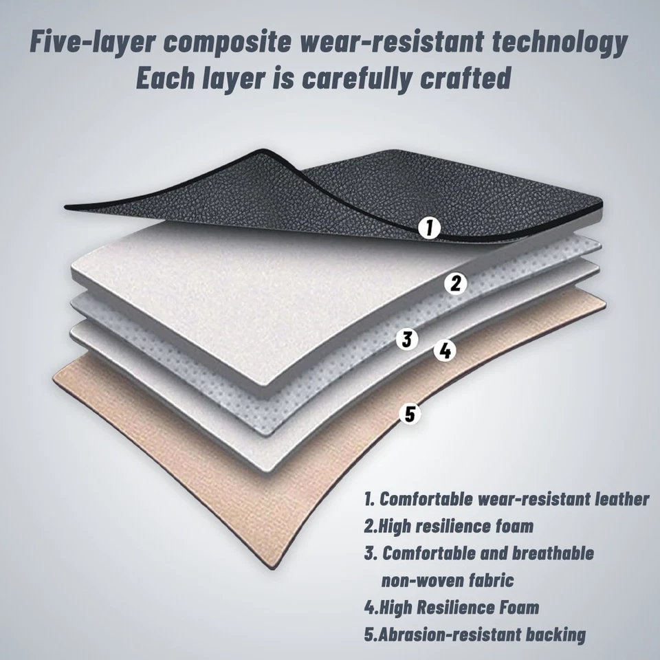 For Subaru Baja Pickup 4-Door 2003-2006 Car Seat Cover PU Leather 5-Seats Black Foto 4 de 4