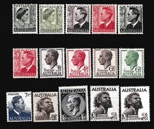 1950-57 KING GEORGE VI DEFINITIVE PRE-DECIMAL STAMP SET + EMERGENCY PRINT MUH