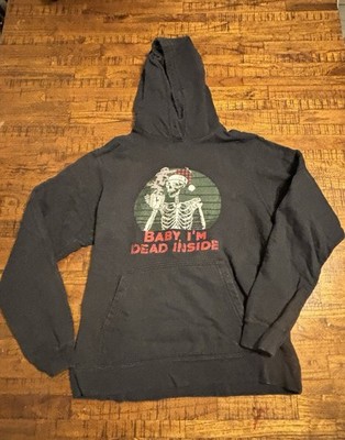 Men s Christmas Baby I'm Dead Inside skeleton sweatshirt Size M