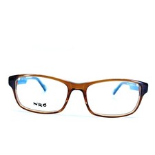 NRG Silver Dollar R585 #1 Eyeglasses Brown Blue Full Rim Frames 52[]16 135 mm