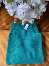 Talbots Misses Highland Green Turtleneck Sweater Dress