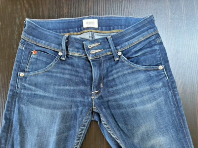 Hudson Medium Wash Straight Leg Blue Jeans, Size 25 - a wardrobe staple