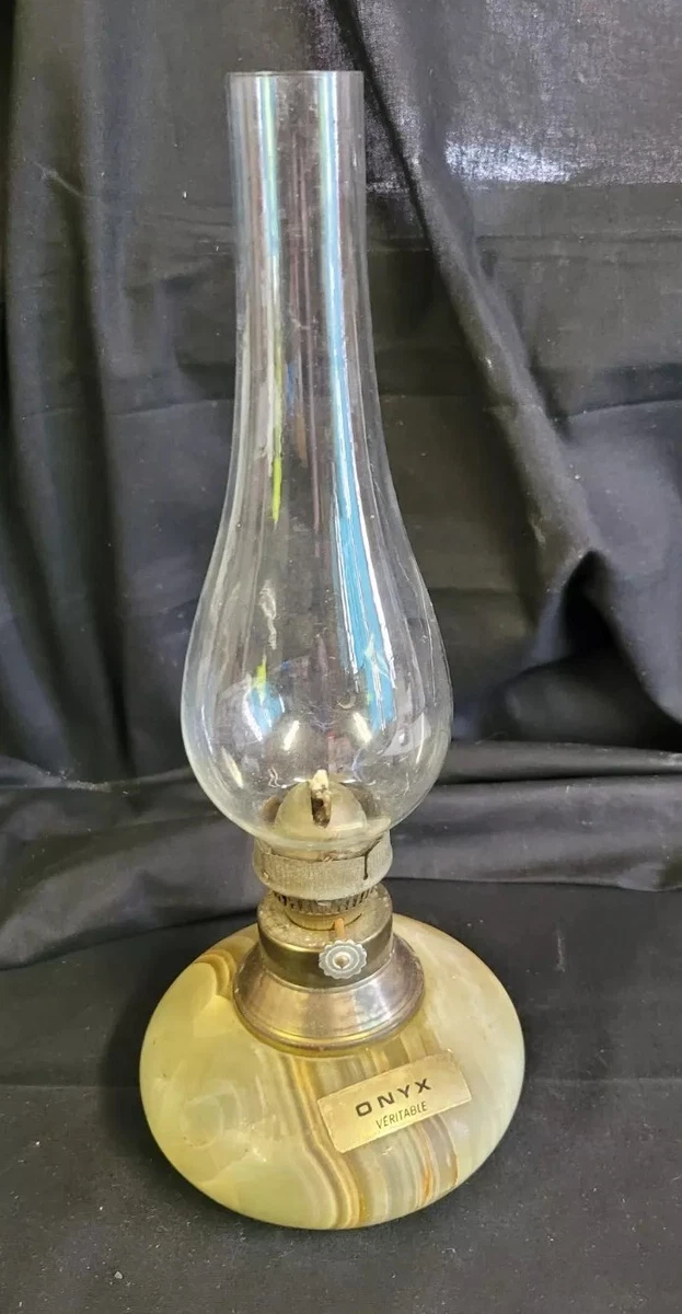 2 pieds de lampe onyx et laiton - Décoration