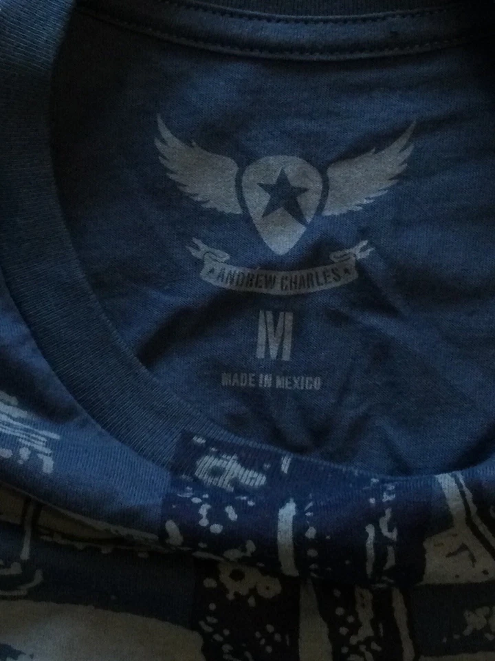 Aerosmith - Steven Tyler - Camisa Azul - M - Andrew Charles Foto 3 de 3