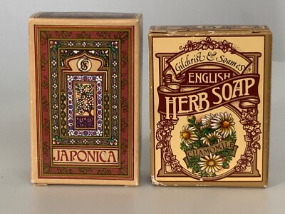 GILCHRIST & SOAMES GÄSTESEIFEN SELTENES PAAR VINTAGE VERPACKT ENGLISCHE BOTSCHAFT HOTEL