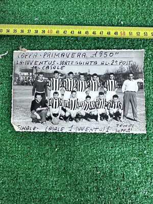 Photo Vintage Originale Juventus 1950 - Carte Postale/maglia/shirt, Fabriquée En Italie