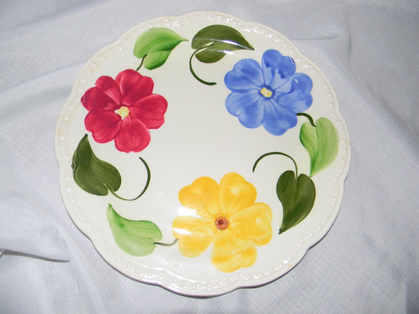 Floral plate HERITAGE WARE by STETSON Handpainted Underglaze 10" eBay