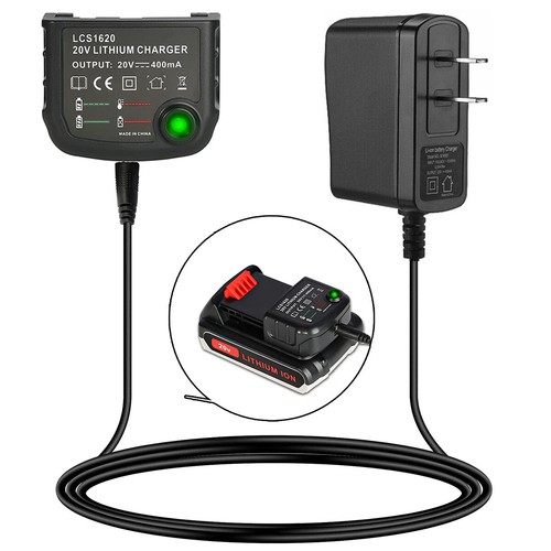 20V Battery Charger for BLACK+DECKER 