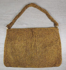 Vtg 1960s Evening Bag Purse Magid Gold Beaded Japan New Old Stock Cocktail 12x8