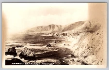 RPPC Carmel San Simeon Highway California Real Photo Postcard