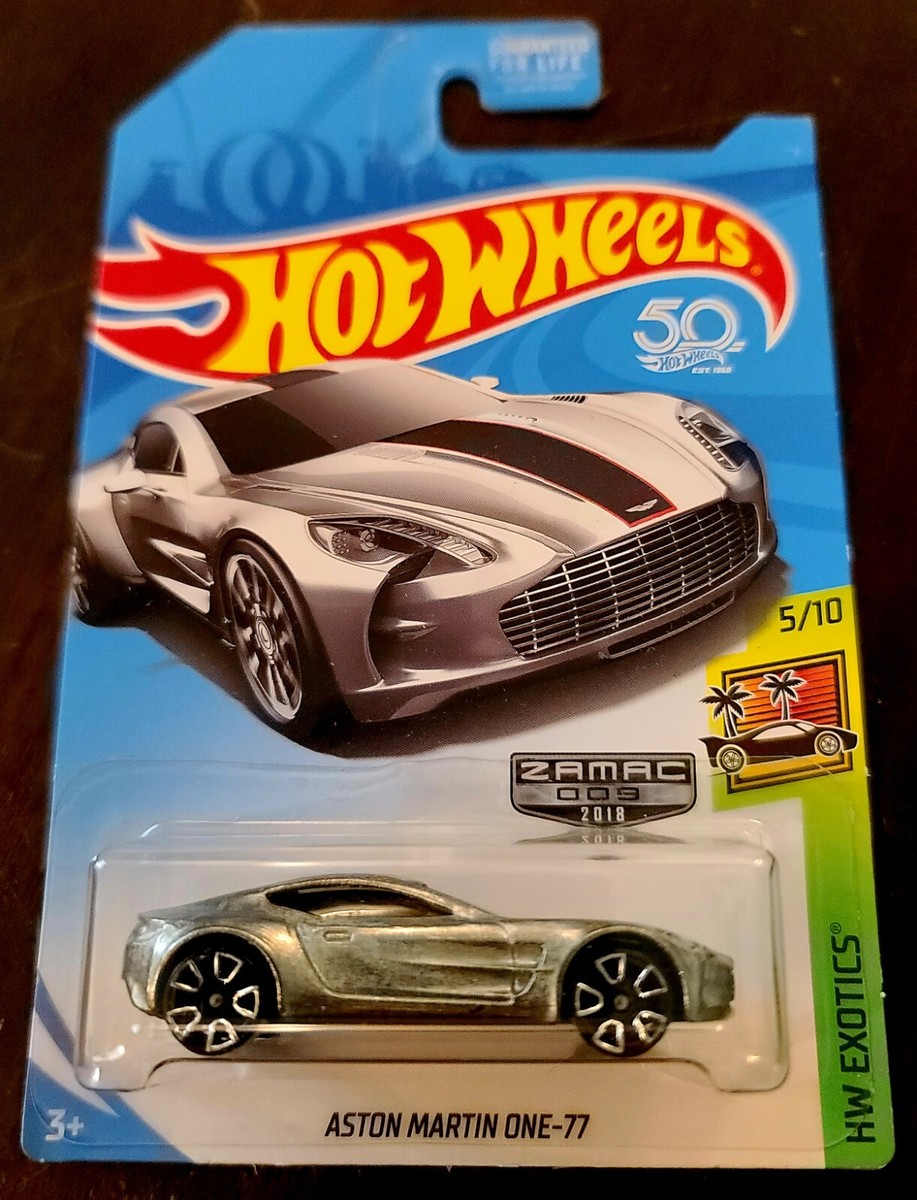Hot Wheels 2018 Aston Martin One-77 ZAMAC HW Exotics #5/10 (Lot of
