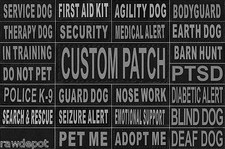 Patch Reflective Label Tag for Dog Harness Vest Service Therapy Emotional