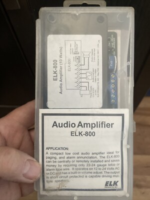 ELK-PRODUCTS ELK-800 Compact Public Address Paging Audio Amplifier 10 Watt 