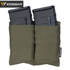 IDOGEAR Tactical 5.56 Magazine Pouch Fast Draw MOLLE Double Mag Pouch Elastic