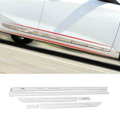 6x For Chevrolet Malibu 2016-2022 Chrome Steel Door Body Side Molding Cover Trim