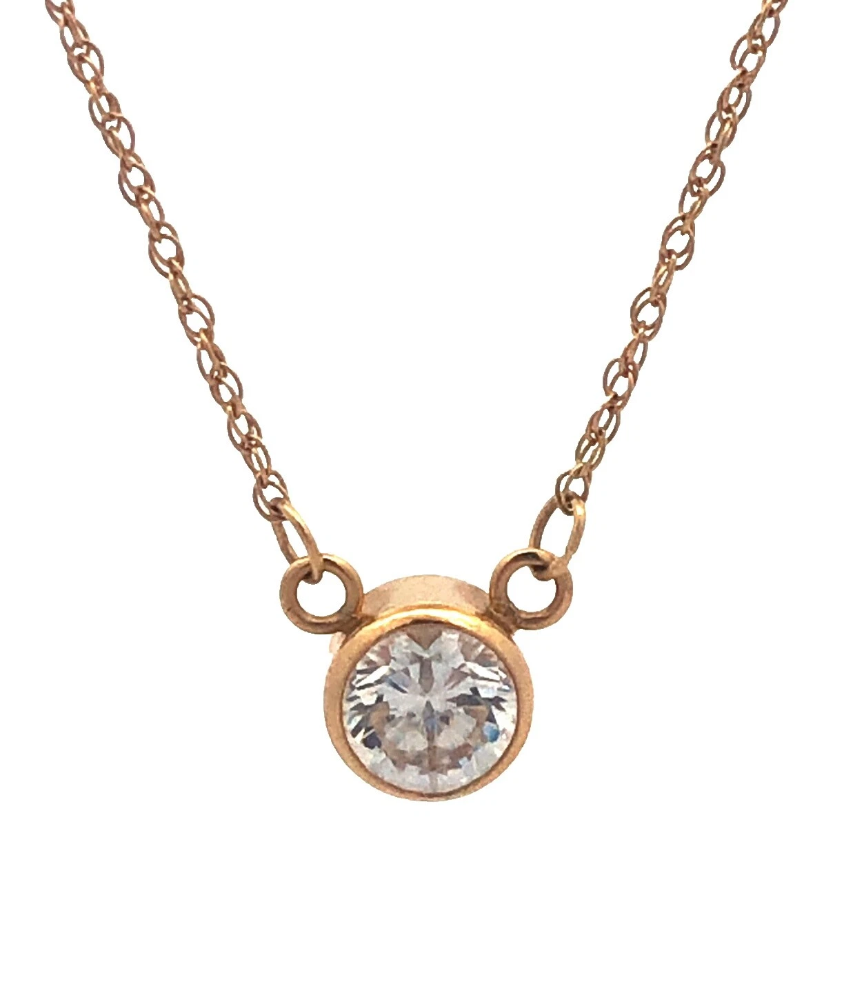 Diamonique Collares y colgantes De moda de oro amarillo