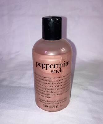 Philosophy Peppermint Stick 8 fl oz / 240 mL SHAMPOO/ BUBBLE BATH /SHOWER GEL