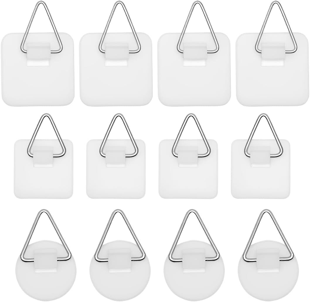 12 Stück Bildaufhänger,Bilderhaken Selbstklebend Zum Kleben,Klebenagel Für Bilde