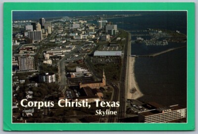 Postcard 4x6 - Corpus Christi TX Skyline 1987