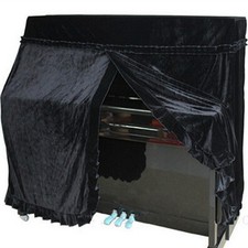 Upright Elegant Pleuche Piano Covers All Cover Full Size 152x60x110cm Black