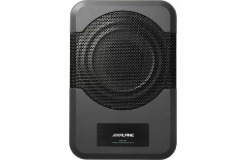 Alpine PWE-S8, Compact Shallow Mount Powered 8" Subwoofer System - 240 Watts