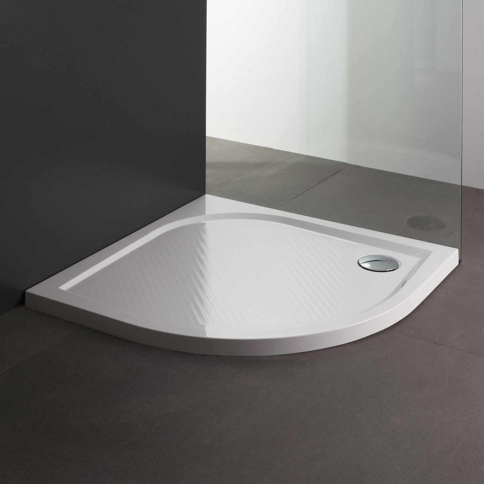 Kiamami Valentina PIATTO DOCCIA SEMICIRCOLARE 80 CM IN RESINA SOTTILE | KLIO