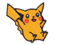 Pokemon Pikachu - Weeeeee - Pokemon Mascot -  2 1/2" Embroidered Iron On Patch