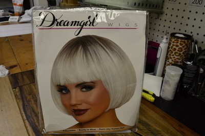 Dreamgirl Womens White Dip Dye Short Bob Wig Ebay