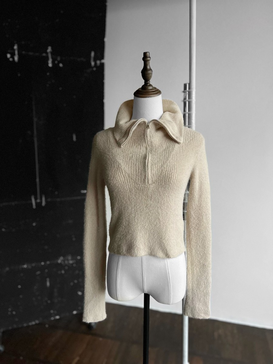 Beige Sweater Zara Beige Jumper Zara Womens Beige Knit Cropped