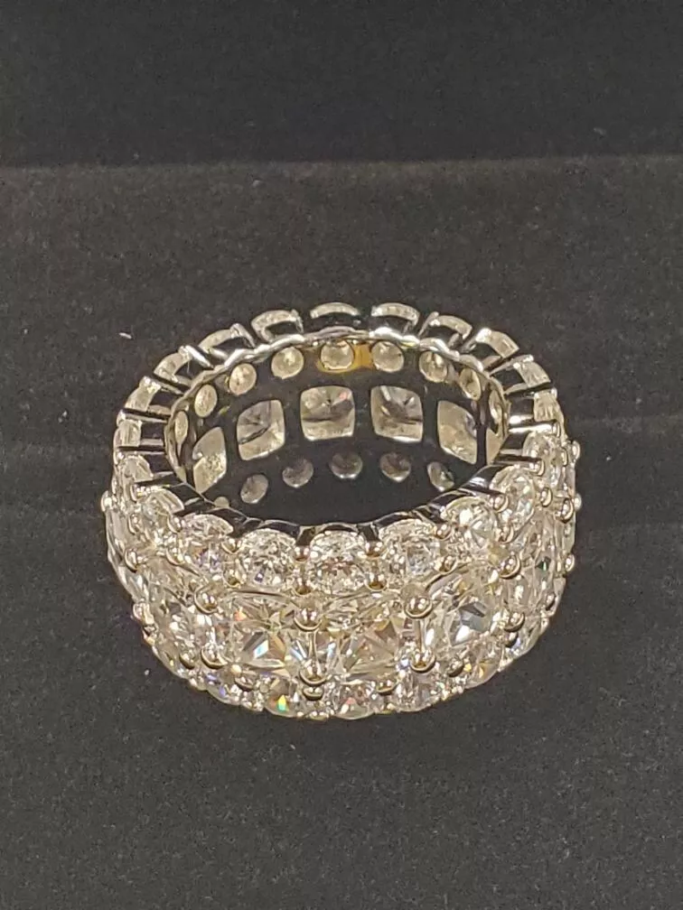 Italo eternity round created cheap white sapphire engagement ring
