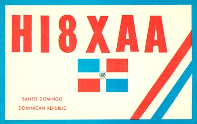 1 x QSL Karte Radio Dominikanische Republik HI8XAA Santo Domingo 1963 USAID   R1206